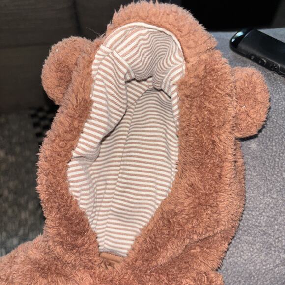 Carters Ultra Plush One Piece Brown Bear Jumpsuit For Babies Newborn - Picture 7 of 7